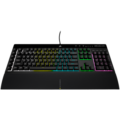 Corsair K55 RGB PRO Gaming Keyboard, Backlit Zoned RGB LED, Rubberdome, EAN:0840006631798