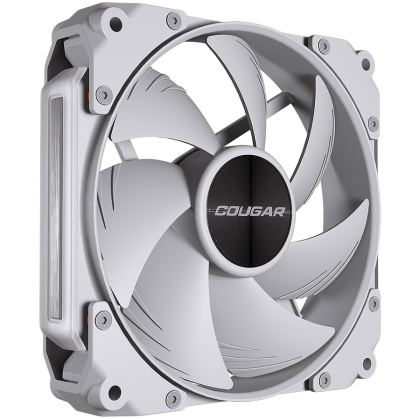 Cougar fan APOLAR 120 ARGB White, Fan Speed 600-2200 RPM±200RPM, Air Flow 75.38 CFM ± 10%, Air Pressure 2.59 mm H2O±10%, HDB Hydro Dynamic Bearing, 490 mm (Fan) / 470 mm (ARGB)