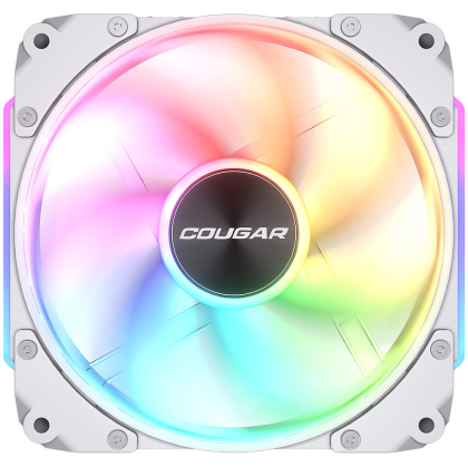 Cougar fan APOLAR 120 ARGB White, Fan Speed 600-2200 RPM±200RPM, Air Flow 75.38 CFM ± 10%, Air Pressure 2.59 mm H2O±10%, HDB Hydro Dynamic Bearing, 490 mm (Fan) / 470 mm (ARGB)