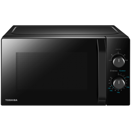 Microwave oven, volume 20L, mechanical control, 800W, 5 power levels, LED lighting, defrosting, cooking end signal, black