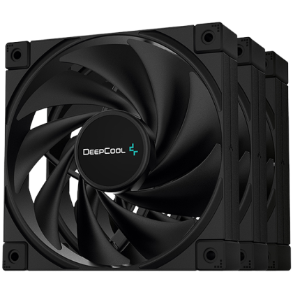 DeepCool FK120-3 IN 1 High-Performance 120mm PWM fan, Silent efficiency designed for demanding CPU or radiator cooling, Fluid Dynamic Bearing, 500~1850 RPM±10%, 4-pin PWM, 3y R-FK120-BKNPF3-G-1