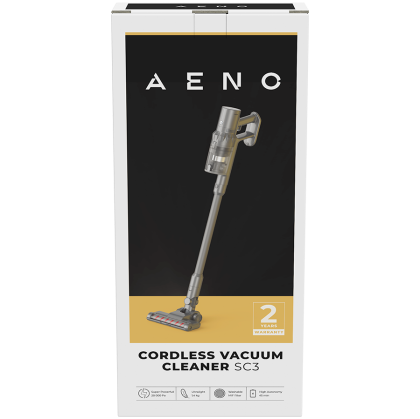 AENO Cordless vacuum cleaner SC3: electric turbo brush, LED lighted brush, resizable and easy to maneuver, 250W