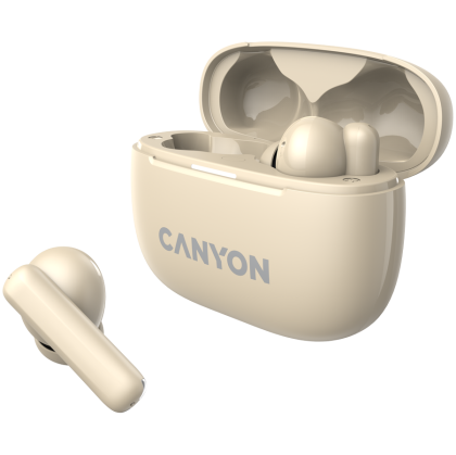 CANYON headset OnGo TWS-10 ANC+ENC Beige