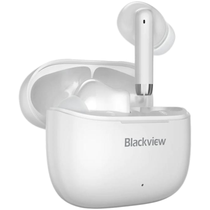 Blackview AirBuds 4, Battery 35mAh,Charging box battery 400mAh, Bluetooth 5.3, White