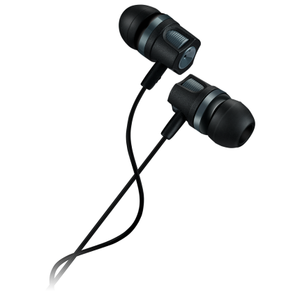 CANYON Stereo earphones with microphone, 1.2M, dark gray