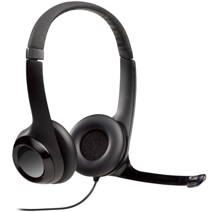 LOGITECH H390 Corded Headset - BLACK - USB