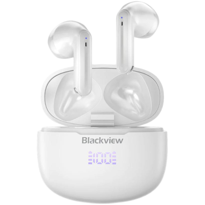 Blackview AirBuds 7, Battery 35mAh,Charging box battery 470mAh, Bluetooth 5.3, White