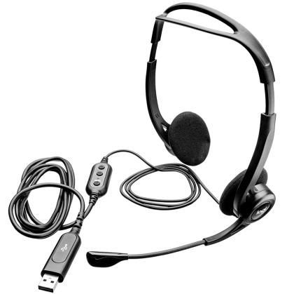 LOGITECH PC960 Corded Stereo Headset BLACK - USB