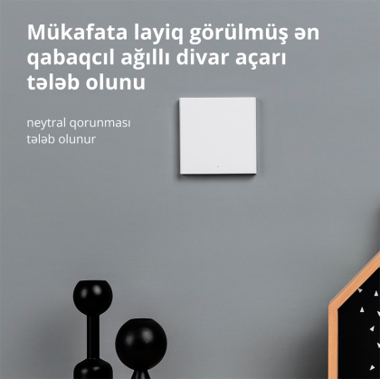 Aqara Smart Wall Switch H1 (with neutral, single rocker) Model No: WS-EUK03; SKU: AK073EUW01