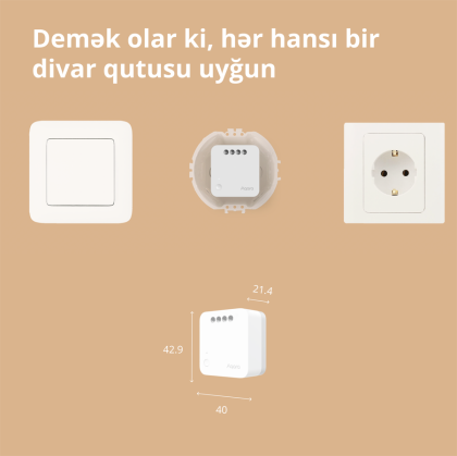 Aqara Single Switch Module T1 (No Neutral): Model No: SSM-U02; SKU: AU002GLW01