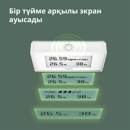 Aqara TVOC Air Quality Monitor: Model No: AAQS-S01; SKU: AS029GLW02