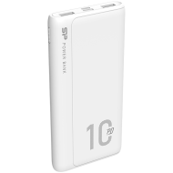 Silicon Power QP15 10.000mAh PowerBank > 500 charging cycles 2x USB A Out, 1x Micro USB in + 1x USB C In/out, Li-Polymer, 10000mAh, Fast Charge, White