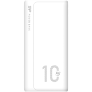 Silicon Power QP15 10.000mAh PowerBank > 500 charging cycles 2x USB A Out, 1x Micro USB in + 1x USB C In/out, Li-Polymer, 10000mAh, Fast Charge, White