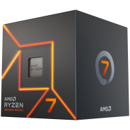 AMD CPU Desktop Ryzen 7 8C/16T 7700 (5.3GHz Max, 40MB,65W,AM5) box, with Radeon Graphics and Wraith Prism Cooler