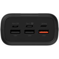 Silicon Power QX55 30.000mAh PowerBank > 500 charging cycles Triple USB-A Output, 1x Type-C In/Output , Triple input: Type-C, Micro-USB, Lightning, QC/PD, 30.000 mAh