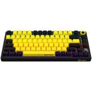 LORGAR KBP7075W, Wireless 75% Mechanical Gaming Keyboard Pro, Black/yellow, EN layout