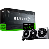 MSI Video Card NVIDIA GeForce RTX 5060 Ti 16G VENTUS 3X OC, 16GB GDDR7, 128-bit, 2617 MHz Boost, 4608 CUDA Cores, PCIe 5.0 (x8), 3x DP 2.1b, HDMI 2.1b, RAY TRACING, Triple Fan, 180W TDP, 8-pin PCIe Power, G-SYNC, 2-Slot, 3Y