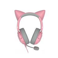 Kraken Kitty V2 - Pink, Gaming headset, Kitty Ears, Stream Reactive Lighting, HyperClear Cardioid Mic, 40 mm TriForce Drivers, Built into the earcups microphone, Razer Chroma RGB (Ear and Earcups), Surround sound: Only available on Windows 10 64-bit