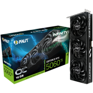 PALIT GeForce RTX 5060 Ti Infinity 3 OC 16GB GDDR7 128 bit, 1x HDMI 2.1b, 3x DP 2.1b, 3 Fan, 1x 8-pin pwr connector, 600W, 291.9 x 116.6 x 41.3 mm, NE7506TS19T1-GB2061S