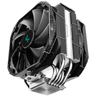 DeepCool AS500 PLUS, CPU Air Cooler, 2x140mm PWM Fan, Addressable RGB LED, Intel LGA2066/2011-v3/2011/1700/1200/1151/1150/1155, AMD AM5/AM4, 142×102×164 mm(L×W×H) R-AS500-BKNLMP-G