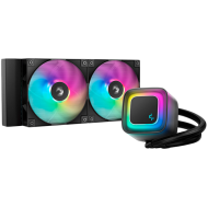DeepCool LE240 V2, 240mm CPU Liquid Cooler, 2x120mm PWM ARGB Fans, ARGB block, Black, LGA1851/1700/1200/1151/1150/1155, AMD AM5/AM4, R-LE240-BKAMMC-G-2
