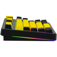 LORGAR KBP70TKLW, Wireless TKL Mechanical Gaming Keyboard Pro, Black/yellow, EN layout