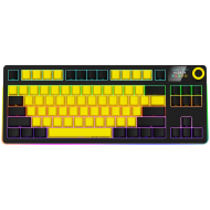 LORGAR KBP70TKLW, Wireless TKL Mechanical Gaming Keyboard Pro, Black/yellow, EN layout