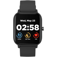 CANYON Wildberry SW-74, Smart watch, 1.3inches TFT full touch screen, Zinic+plastic body, IP67 waterproof, multi-sport mode, compatibility with iOS and android, black body with black silicon belt, Host: 43*37*9mm, Strap: 230x20mm, 45g