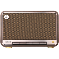 Edifier D32 2.1 Speaker, BT V5.3, Wi-Fi, AUX, USB-C, 1x 4-inch Midrange Driver, 2x 1-inch Tweeters, 60W (RMS), Black Walnut