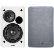Edifier R1280T 2.0 Bookshelf Speakers, RCA, 0.5-inch Tweeters, 4-inch Drivers, 42W (RMS), Control Knobs and Remote Control, White