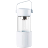 BUYDEEM Glass Tea Bottle 300 ml, model DG42, color Oats White