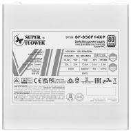 Super Flower Leadex VII Platinum PRO 850W ATX 3.1, 80 Plus Platinum, Fully Modular, Flat White Cables, 140mm Fan, 150mmx150mmx86mm, White, 10 Year Warranty
