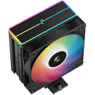 DeepCool AG400 BK ARGB V2, CPU Air Cooler, 1x120mm ARGB PWM Fan, ARGB Top Cover, TDP 220W, 4 Heatpipes, Black, LGA1851/1700/1200/115x, AMD AM5/AM4, 125x92x154 mm(LxWxH), 2Y, R-AG400-BKAMMN-GJD