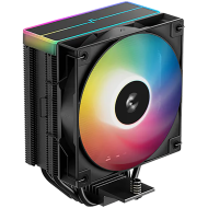 DeepCool AG400 BK ARGB V2, CPU Air Cooler, 1x120mm ARGB PWM Fan, ARGB Top Cover, TDP 220W, 4 Heatpipes, Black, LGA1851/1700/1200/115x, AMD AM5/AM4, 125x92x154 mm(LxWxH), 2Y, R-AG400-BKAMMN-GJD