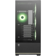 MSI MAG PANO 110R PZ, Mid-Tower, ATX/M-ATX/ITX, 2x USB 3.2, 1x USB Type-C 20Gbs, 1x Audio/Mic, LED Button, ARGB Hub, 4x 120mm ARGB Fans, ARGB Fan Hub, Mesh Panel, Tempered Glass, Black