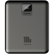 CANYON power bank PB-2008 LED FLAT 20000 mAh PD100W QC3.0 Dark Grey