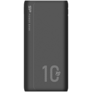 Silicon Power QP15 10.000mAh PowerBank > 500 charging cycles 2x USB A Out, 1x Micro USB in + 1x USB C In/out, Li-Polymer, 10000mAh, Fast Charge, Black