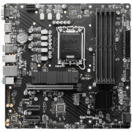 MSI PRO B760M-P, mATX, LGA 1700, Dual Channel DDR5 6800, 1x PCIe x16 slots, 2x M.2 slots, 1x HDMI, 1x DP, 1x VGA, 1x USB 3.2 Gen 2 Type-C, 1x USB 3.2 Gen 1, 4x USB 2.0, 7.1 HD Audio, 1Gbps LAN, 3Y