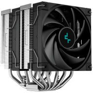 DeepCool AK620, CPU Air Cooler, 2x120mm PWM Fan, TDP 260W, 6 Heatpipes, LGA2066/2011-v3/2011/1700/1200/115x, AMD AM5/AM4, 129x138x160 mm(LxWxH), 3Y, R-AK620-BKNNMT-G