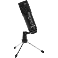 LORGAR Soner 313, Gaming Microphones, Black, USB condenser microphone with Volume Knob & Echo Kob, including 1x Microphone, 1 x 2.5M USB Cable, 1 x Tripod Stand, 1 x User Manual, body size: Φ47.4*158.2*48.1mm, weight: 243.0g