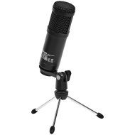 LORGAR Soner 313, Gaming Microphones, Black, USB condenser microphone with Volume Knob & Echo Kob, including 1x Microphone, 1 x 2.5M USB Cable, 1 x Tripod Stand, 1 x User Manual, body size: Φ47.4*158.2*48.1mm, weight: 243.0g