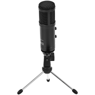 LORGAR Soner 313, Gaming Microphones, Black, USB condenser microphone with Volume Knob & Echo Kob, including 1x Microphone, 1 x 2.5M USB Cable, 1 x Tripod Stand, 1 x User Manual, body size: Φ47.4*158.2*48.1mm, weight: 243.0g