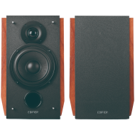 Edifier R1700BTs .0 Bookshelf Speakers, BT V5.1, RCA, 0.75-inch Tweeters, 4-inch Drivers, Sub-Out, 66W (RMS), Control Knobs and Remote Control, Brown