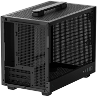 DeepCool CH160, Mini Tower, Mini-ITX, 2xUSB3.0, 1xType-C Gen 2, 1xAudio, Mesh Panel, Black, R-CH160-BKNGI0-G-1