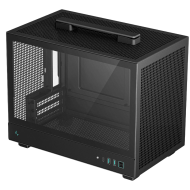 DeepCool CH160, Mini Tower, Mini-ITX, 2xUSB3.0, 1xType-C Gen 2, 1xAudio, Mesh Panel, Black, R-CH160-BKNGI0-G-1