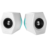 Edifier G2000 2.0 Audio System, BT V5.1, USB, AUX, 2.75-inch Drivers, RGB Lighting, 16W (RMS), White