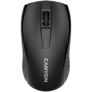 CANYON MW-7, 2.4Ghz wireless mouse, 6 buttons, DPI 800/1200/1600, with 1 AA battery ,size 110*60*37mm,58g,black