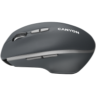 CANYON MW-21, 2.4 GHz Wireless mouse,with 7 buttons, DPI 800/1200/1600, Battery:AAA*2pcs,Dark gray72*117*41mm 0.075kg
