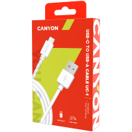 CANYON Type C USB Standard cable, 1M, White