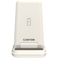 CANYON wireless charger WS-304 15W 3in1 Cosmic Latte
